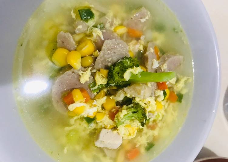 Cara Bikin Sup jagung ayam Enak dan Antiribet
