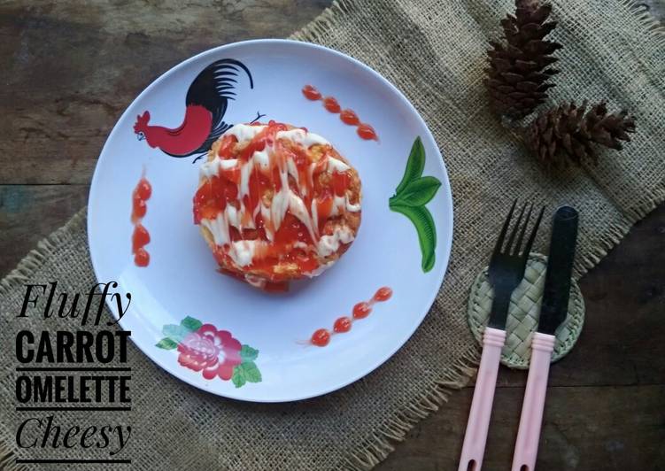 Fluffy Carrot Omelette Cheesy