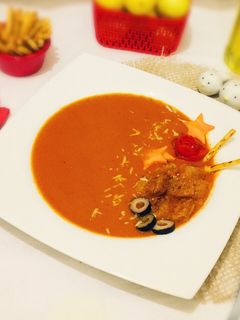 صورة لوصفة شوربة الطماطم بالزيتون