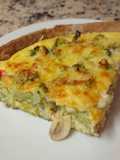 Tarta integral de brócoli y hongos