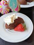 Chocolate Savoie Cake with Strawberries and Homemade Whipped Cream