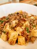 Spicy dish of Tofu and minced meat