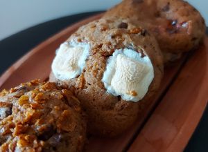 Foto resep 87. Marshmallows Cornflake Choco chips Cookies