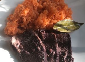 Una foto de Filete de res al vino tinto