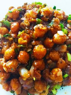 A picture of Crispy Chilli Chana.