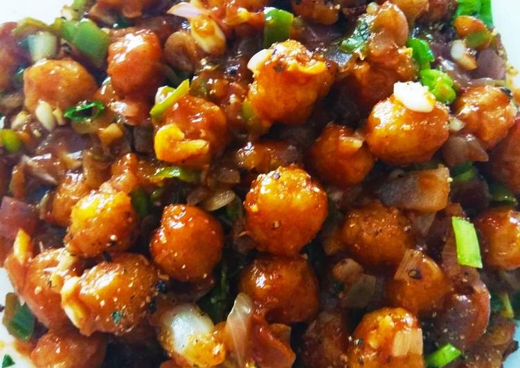 Crispy Chilli Chana Recipe By Kirti Das Cookpad