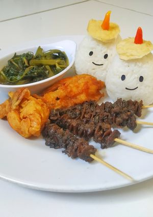 Foto resep Kyaraben Cah Kangkung Sate Kerang