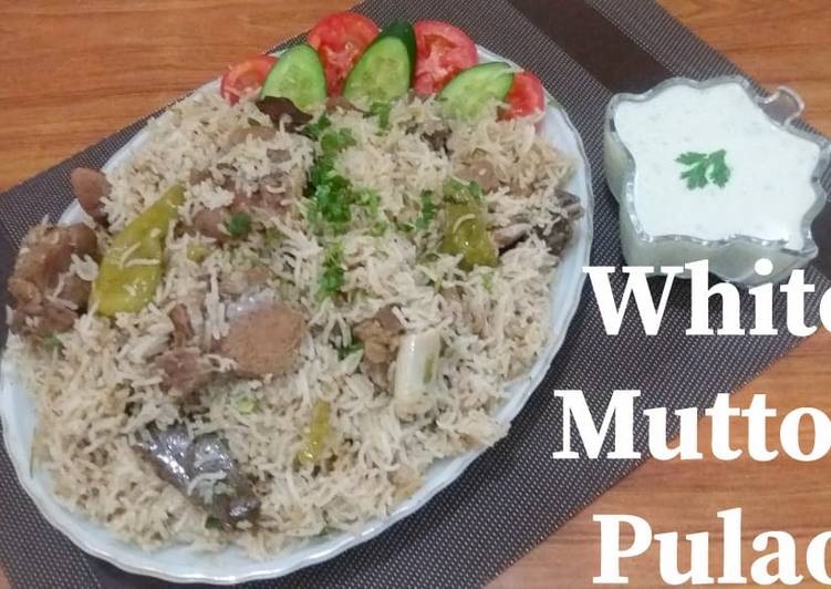 Simple Way to Make Quick White Mutton Pulao Eid Special