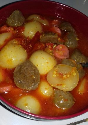 Foto resep Cilok beulah kuah merah