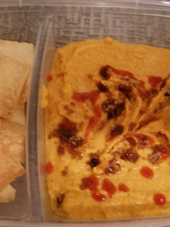 A picture of Spicy and sweet hummus.