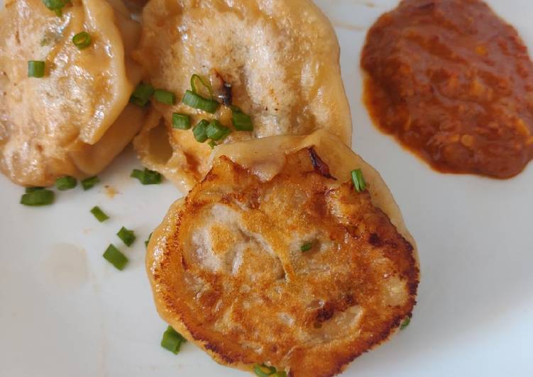 Prawn Potstickers with Chilli Garlic sauce