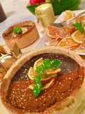 Dark Chocolate Tart with orange flavor - my favorite😋