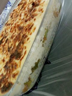 صورة لوصفة رز ابيض بالجبن والقشطه