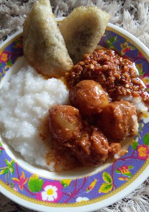 Foto resep Bubur beras simple masak slow cooker