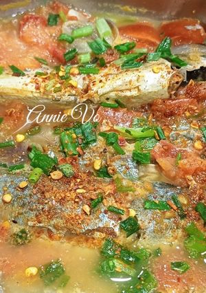 Hình của món Cá nục sốt cà cay.