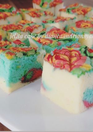 Foto resep Jelita cake 3 telur metode all in one