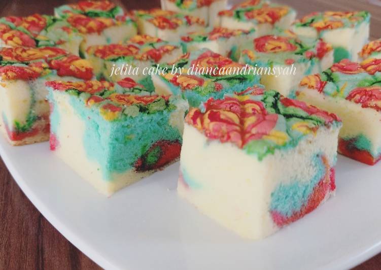 Jelita cake 3 telur metode all in one