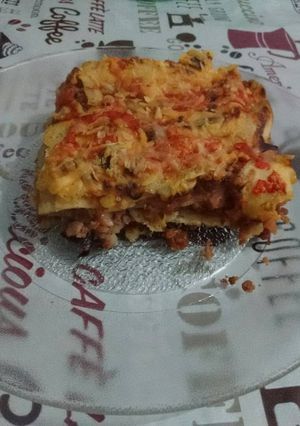 Una foto de Lasagna con panqueques!🌸