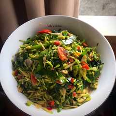 รูปของ Tumis kangkung bunga pepaya