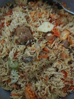 A picture of Chicken Biryani.