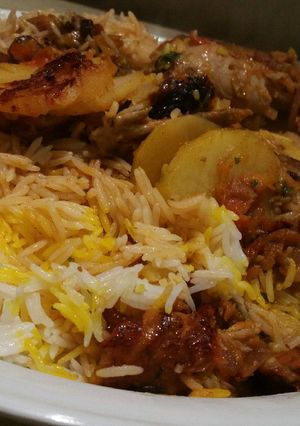 صورة لوصفة مقلوبة الدجاج