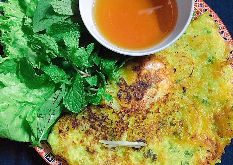 Steps to Make Homemade Bánh xèo tôm thịt