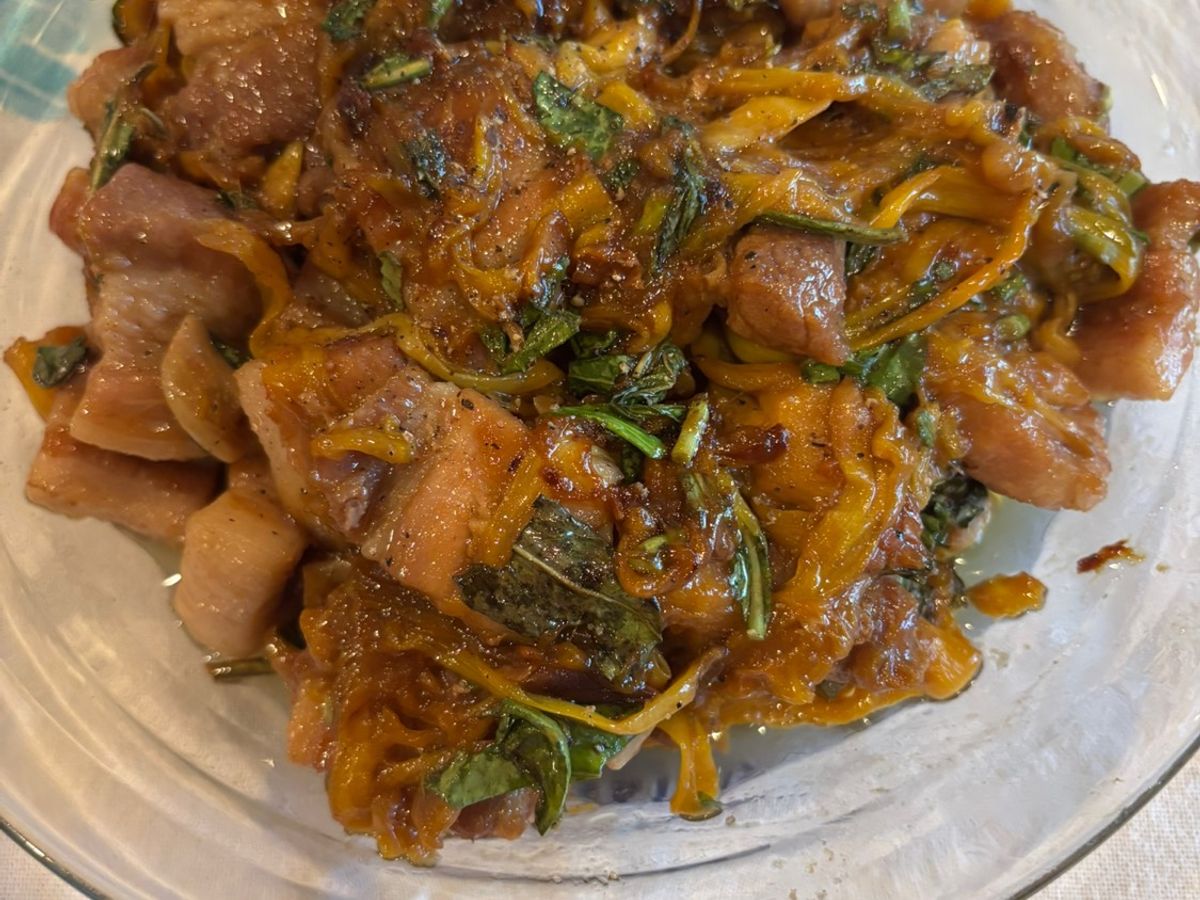 Mít kho thịt heo (Jackfruit braised with pork)