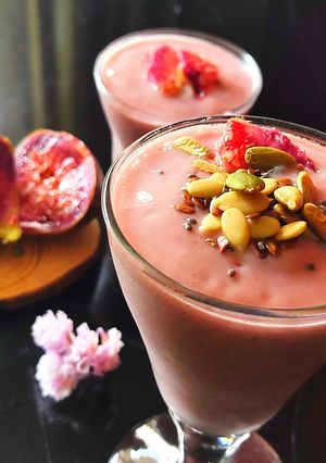 A picture of Banana fig smoothie.