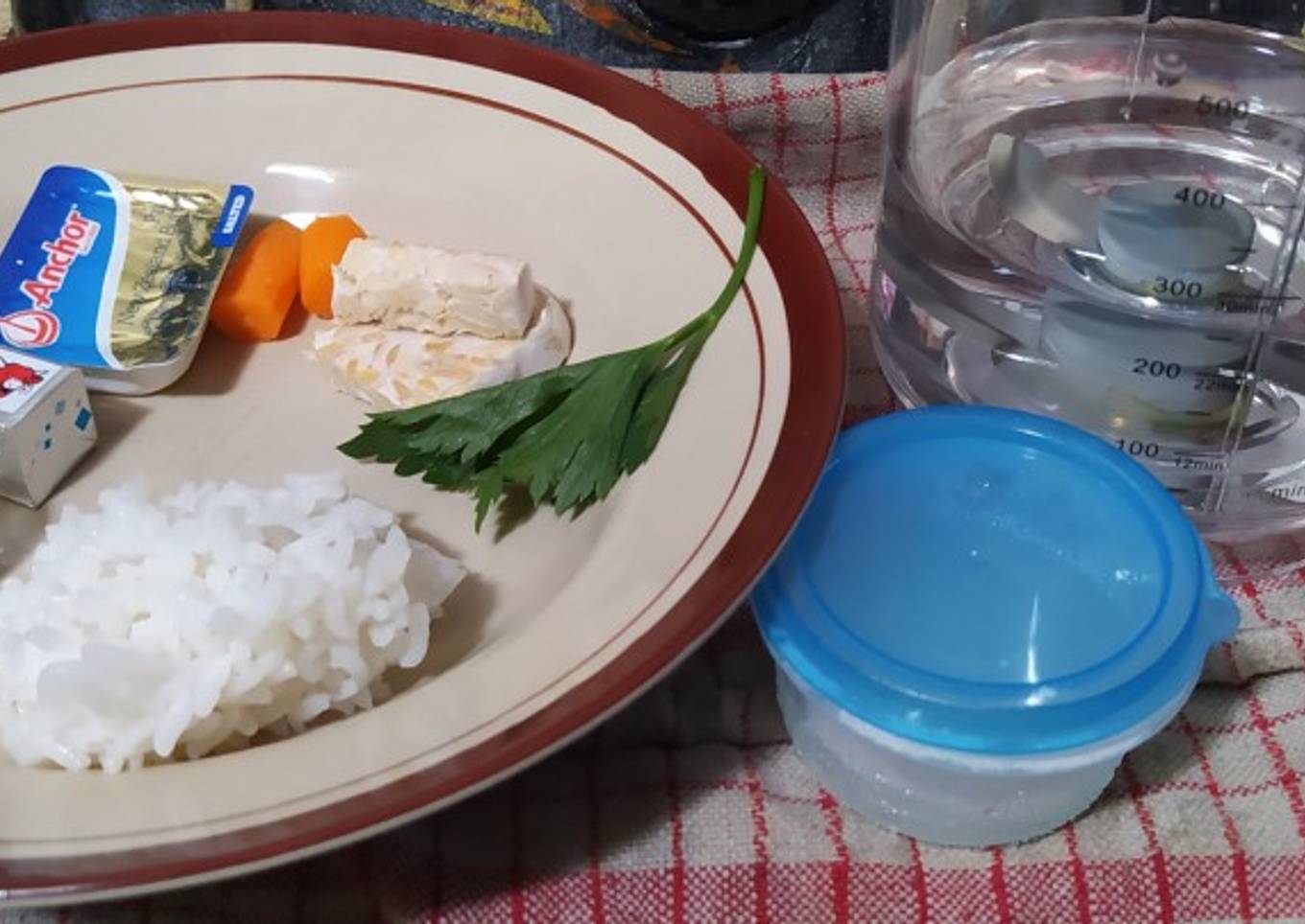 Mpasi telur puyuh, wortel dan tempe