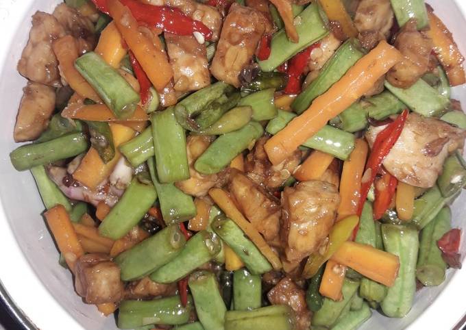 Cara Membuat TUMIS TEMPE,BUNCIS,WORTEL bumbu tempoyak Ekonomis Untuk Dijual