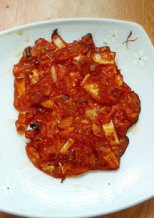 Hình của món Bánh kimchi (Kimchijeon, Kimchi pancake).