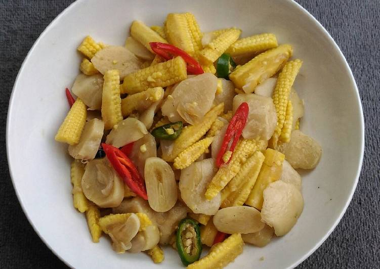 Resep Tumis jagung muda bakso oleh Yuyun S - Cookpad