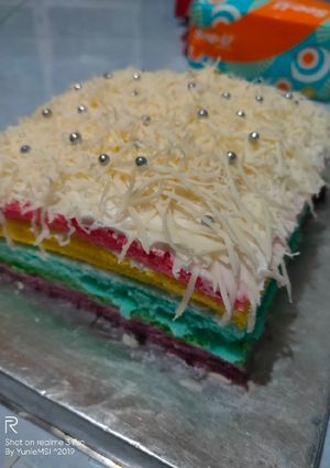 Foto resep Rainbow cake kukus