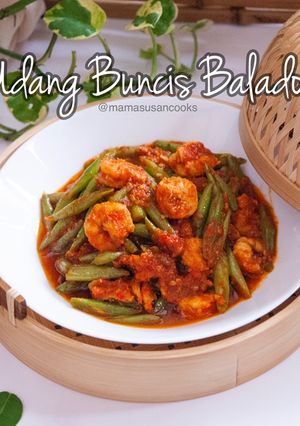 Foto resep Udang Buncis Balado@mamasusancooks