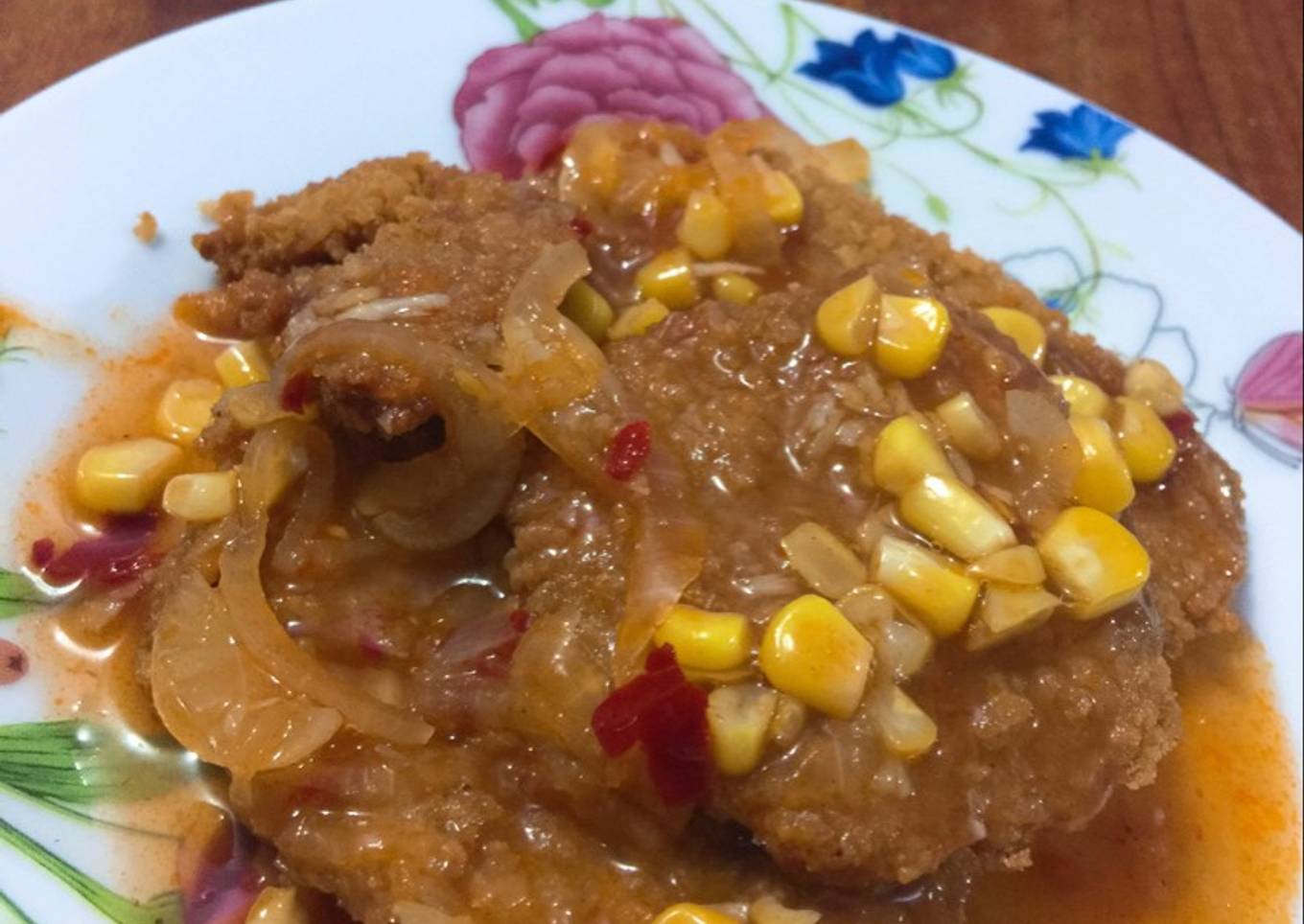 Steak Tempe Crispy Saos Padang