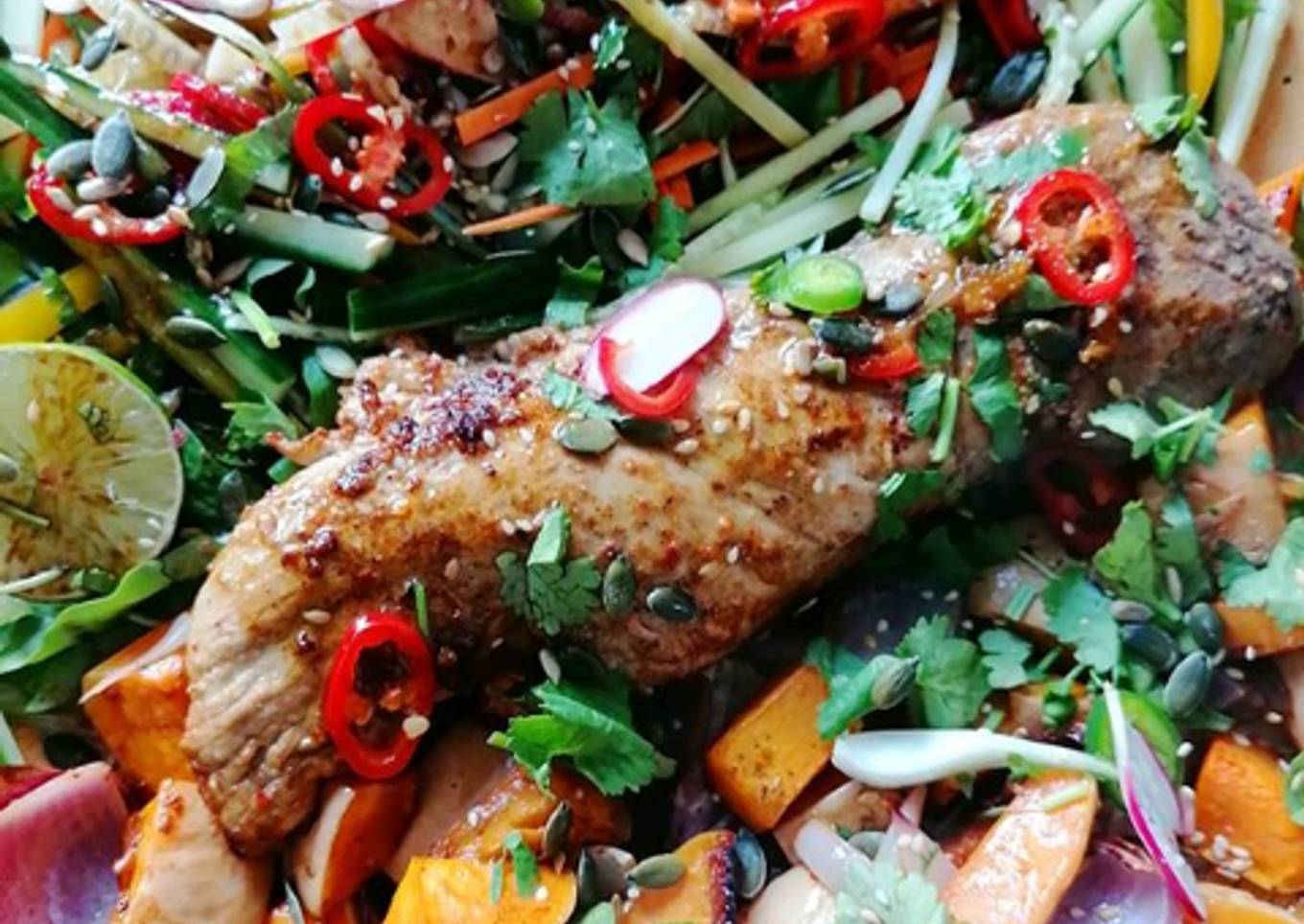 Thai Inspired Pork Tenderloin With Butternut Squash