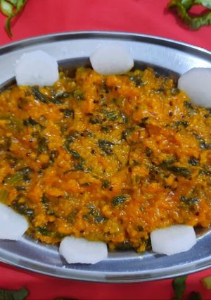 મૂળા ની ભાજી નું લોટયુ શાક(mula Bhaji Shak Recipe in Gujarati) રેસીપી મુખ્ય ફોટો