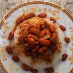 A picture of Rajma rice.