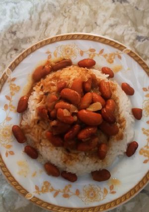 A picture of Rajma rice.