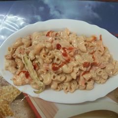 A picture of Homemade Vegetables Cream Pasta Macaroni.