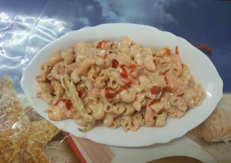 Homemade Vegetables Cream Pasta Macaroni