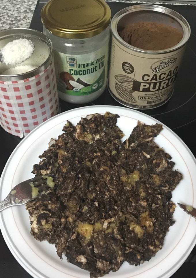 Una foto de Revuelto de plátano y cacao