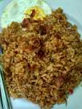 Nasi goreng ikan teri super pedes