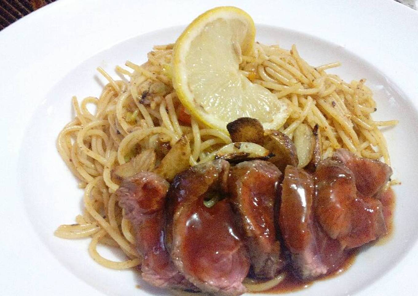 Beef Steak Aglio Olio