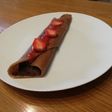 Crepe de chocolate y mermelada de fresa fitness!! 😍