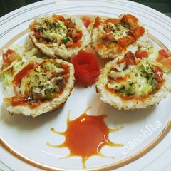 A picture of Bread Pizza Cups.