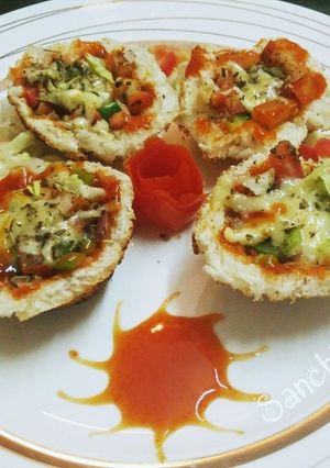 A picture of Bread Pizza Cups.