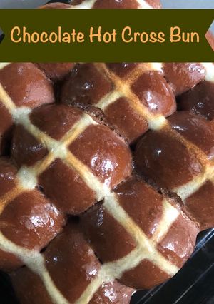 Foto resep #80 Chocolate Hot Cross Bun - Poolish Method