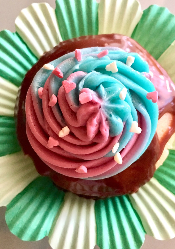Una foto de Buttercream de coco de dos colores