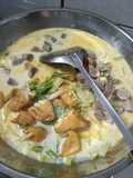Sayur santan (labu,tahu, buncis, daging sapi, telur bulat)